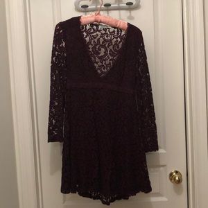 Long sleeve lace cocktail dress